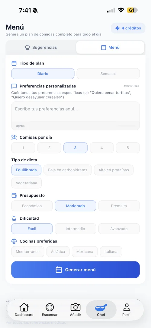 Menú
